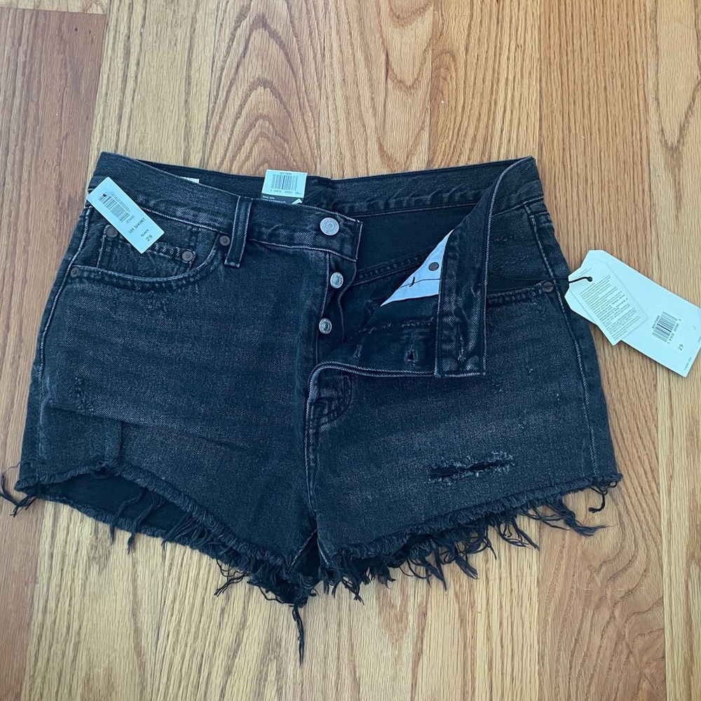 Distressed Levi’s shorts
